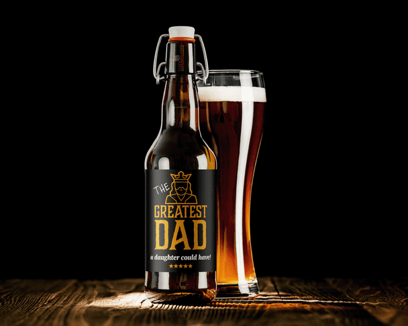Personalised Fathers Day Beer Bottle Label