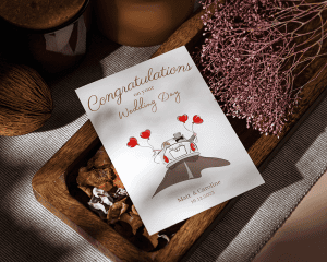 Metallic foil Congratulations On Your Wedding Day Cards