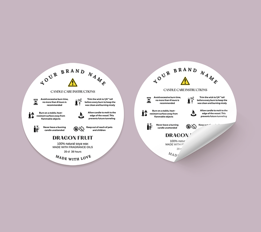 Customisable Candle Safety Labels › CLP Candle Warning Label