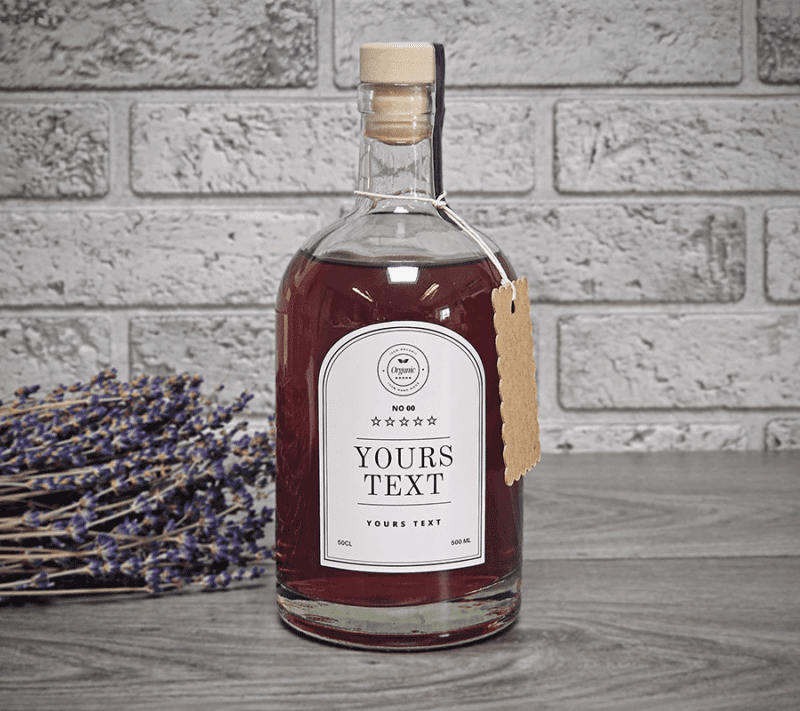 Custom Reusable 500ml Glass Bottles with Cork for Home Made Gin, juices, wine, liqueur, vinegar, oils, sauces, juice, milk Storage Bottle