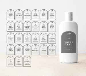 Waterproof Bathroom Bottle Labels, Personalised pump bottle, Cosmetic packaging labels