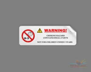 Small Parts Warning Stickers, Choking Hazard Warning Labels