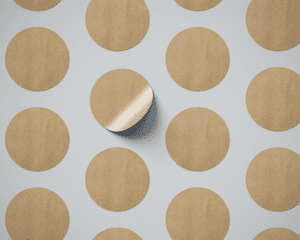 Kraft Brown Recyclable Circle Stickers, packaging and envelope seals