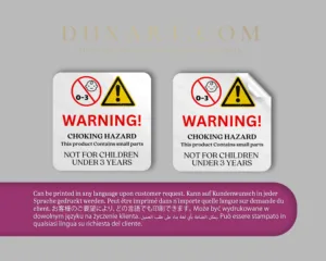 Small Parts Warning Stickers, Choking Hazard Age Restriction Labels: Essential Safety Stickers for Packaging