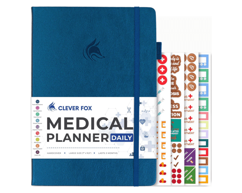 Clever Fox Medical Planner Daily – Medical Notebook, Health Diary, Wellness Journal & Logbook to Track Health – Self-Care Medical Journal – 3 Months 1