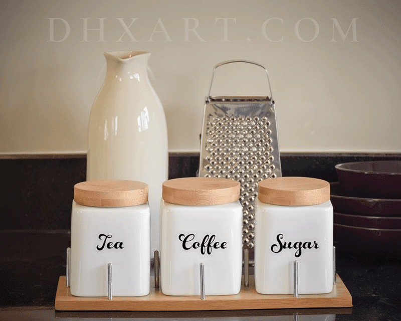 Set of 44 Decal Labels for Kitchen & Home Organisation