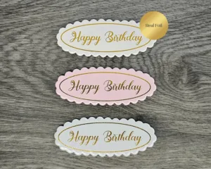 Gold Foil Happy Birthday Stickers