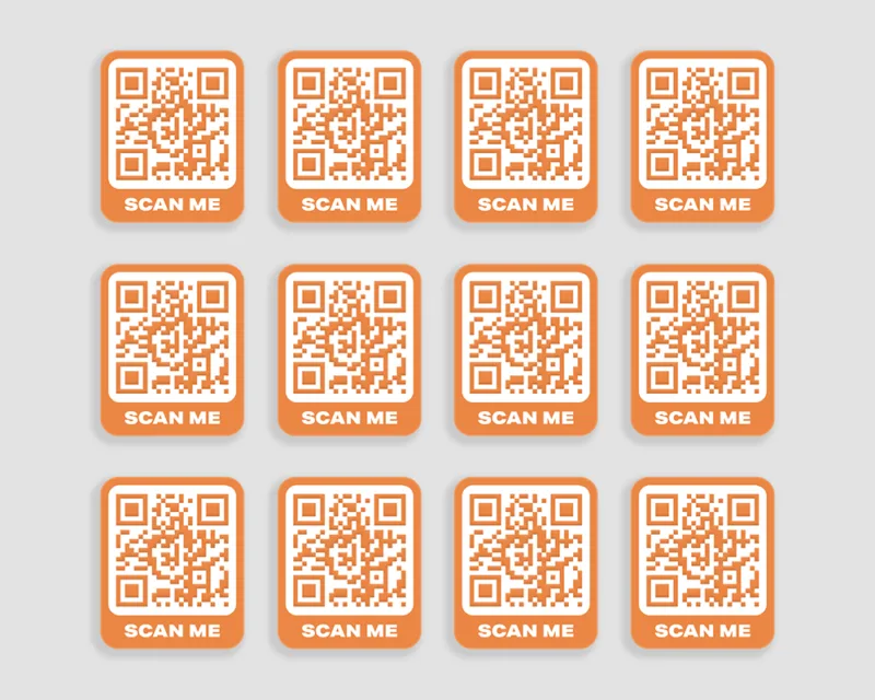Custom QR Code stickers, Smart QR Code labels