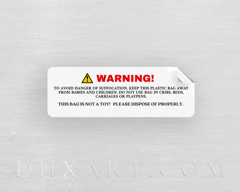 Plastic Bag Suffocation Warning Labels