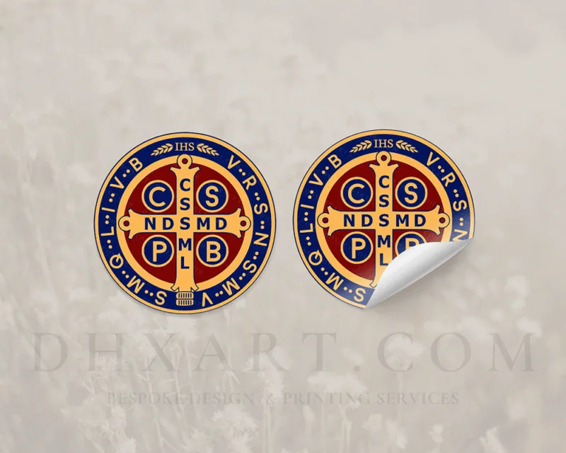 The Saint Benedict Medal Catholic Vinyl Stickers and Magnets